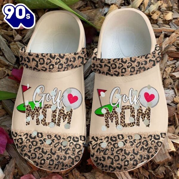 Golf Mom Cheetah Classic Shoes Personalized Clogs