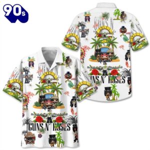 Guns N’ Roses 3D Hawaiian Shirt Music Lover Rock Band Aloha Unisex T-Shirt