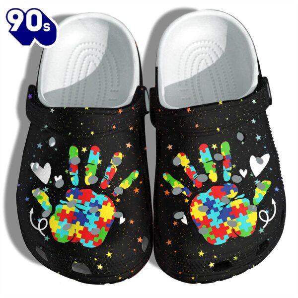 Hand Puzzle Autism Awareness Shoes Gifts For Birthday Christmas Personalized Clogs