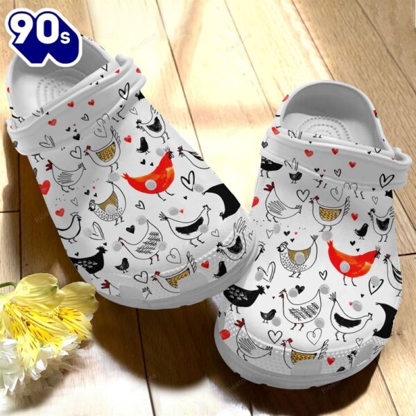 Happy Whitesole Chicken Clog Personalize Name