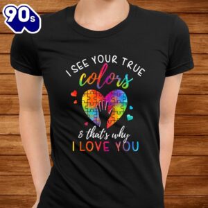 I See Your True Colors Puzzle World Autism Awareness Month Shirt 2