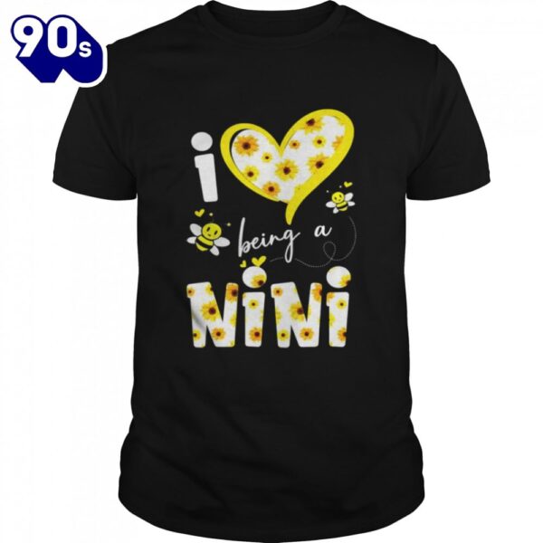 I love being a ninI sunflower bee mother’s day shirt