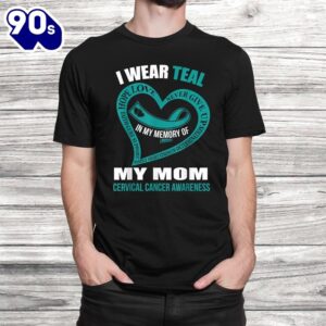 In My Memory Of My Mom Cervical Cancer Awareness Shirt 1