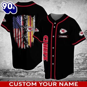 Kansas City Chiefs Custom Name NFL Baseball Jersey Shirt