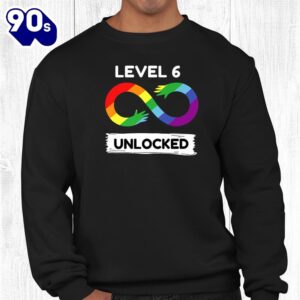 Level 6 Unlocked Autism Awareness Aspergers Novelty Love Shirt 2