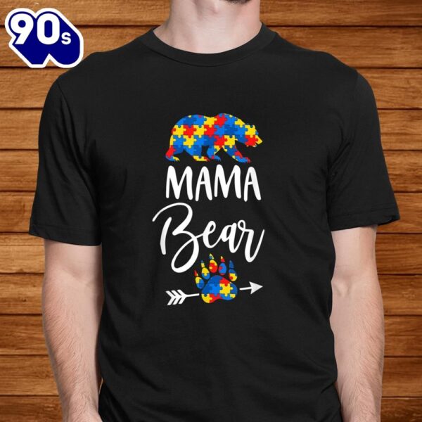 Mama Bear Autism Awareness Autism Puzzle Shirt