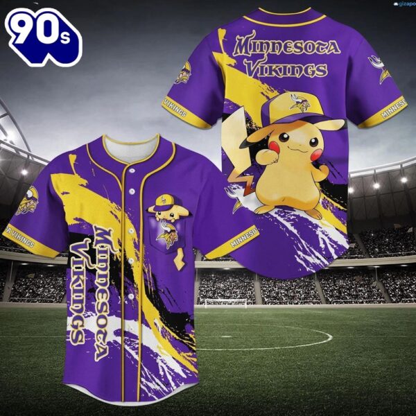 Minnesota Viking NFL Custom Baseball Jersey Shirt