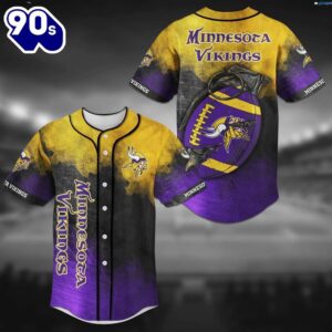 Minnesota Vikings NFL Custom Baseball Jersey Shirts