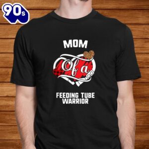 Mom Feeding Tube Awareness Leopard Buffalo Plaid Family Shirt 1