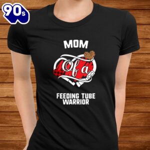 Mom Feeding Tube Awareness Leopard Buffalo Plaid Family Shirt 2