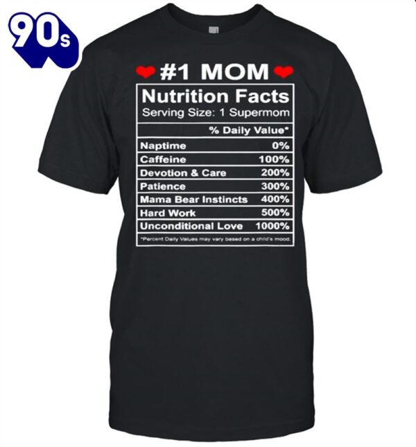 Mom Nutrition Facts for Mother’s Day Shirt