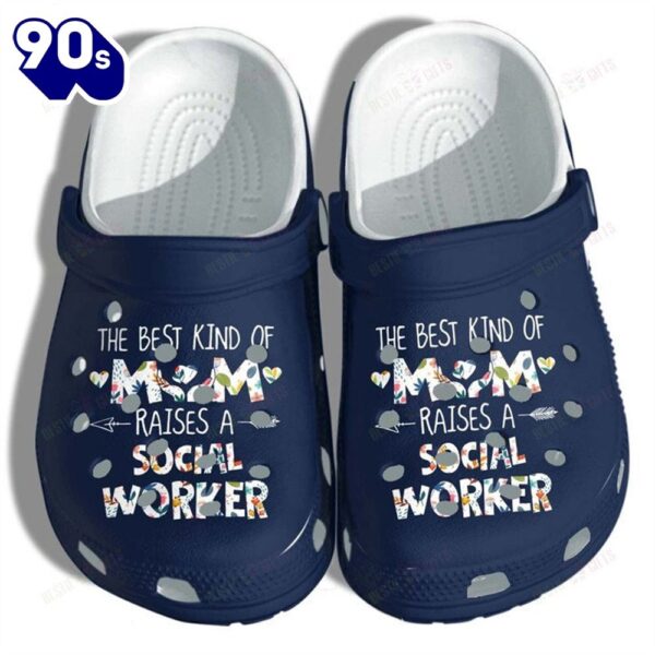 Mom Raises A Social Worker Classic Personalized Clogs