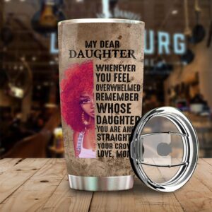 Mom To My Dear Daughter Stainless Steel Tumbler Cup Travel Mug 1