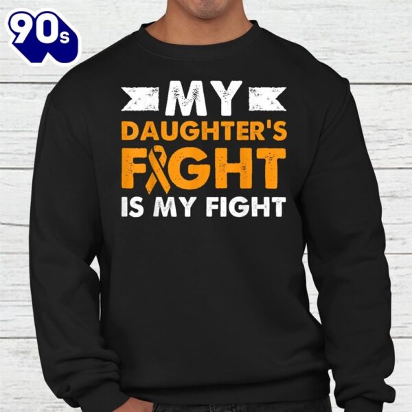 My Daughters Fight Leukemia Awareness Beat Cancer Mom Shirt