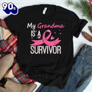 My Grandma Is A Survivor Breast Cancer Awareness Shirt 2