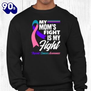My Moms Fight Is My Fight Thyroid Cancer Awareness Shirt 2