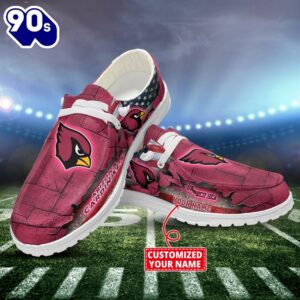 NFL Arizona Cardinals Canvas Loafer Shoes Custom Name New Arrival