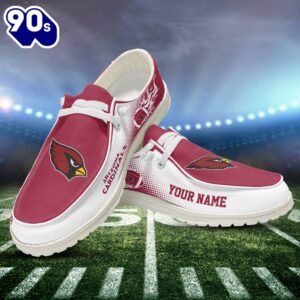 NFL Arizona Cardinals Canvas Loafer Shoes Personalized Your Name