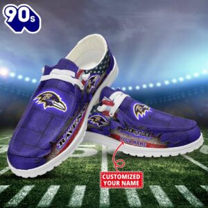 NFL Baltimore Ravens Canvas Loafer…