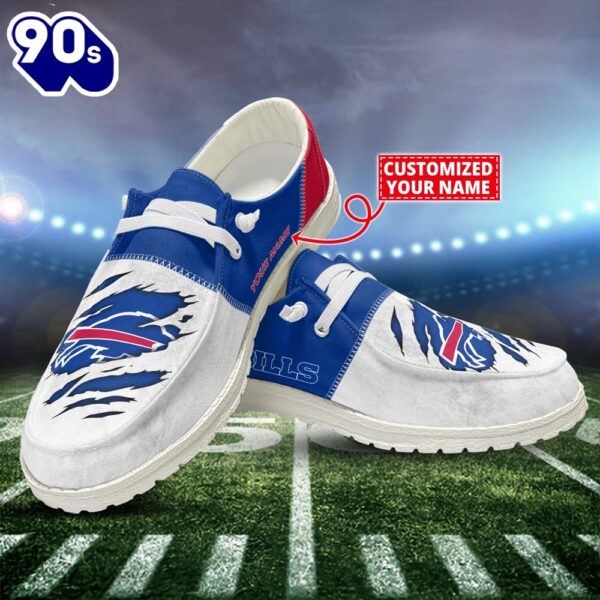 NFL Buffalo Bills Canvas Loafer Shoes Custom