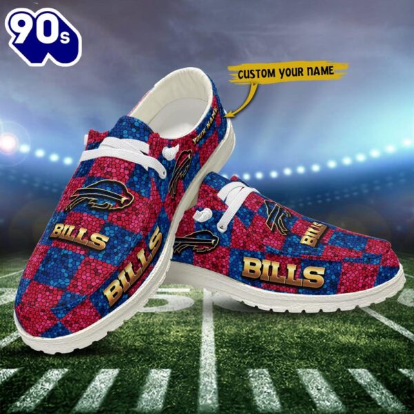 NFL Buffalo Bills Canvas Loafer Shoes Custom Name