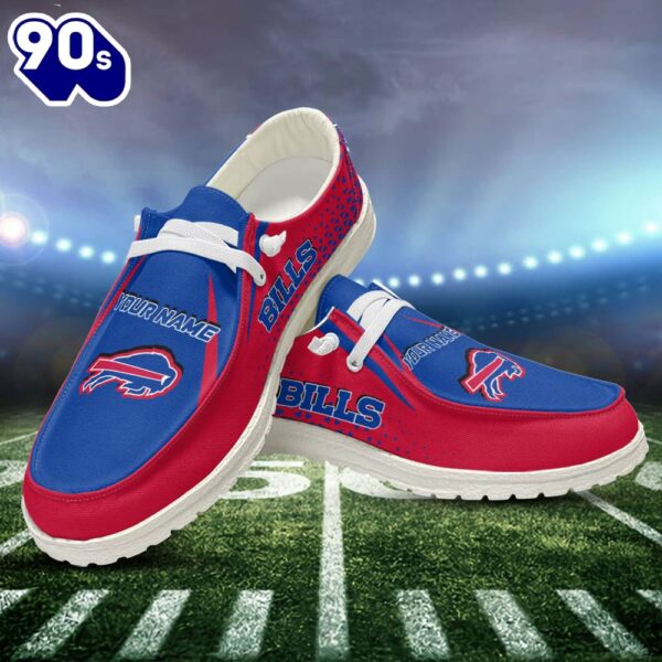 NFL Buffalo Bills Sport Canvas Loafer Shoes Personalized Your Name