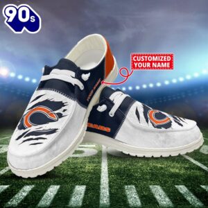 NFL Chicago Bears Canvas Loafer Shoes Custom