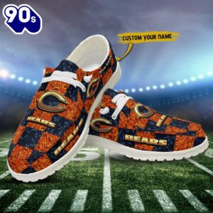 NFL Chicago Bears Canvas Loafer Shoes Custom Name