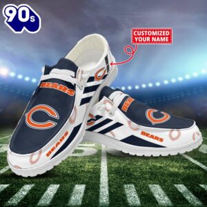 NFL Chicago Bears Canvas Loafer Shoes Custom Name New Arrivals