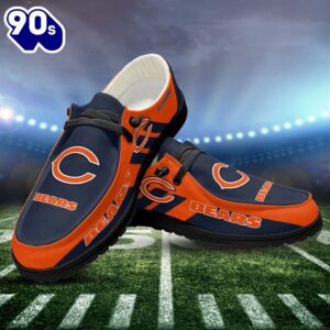 NFL Chicago Bears Canvas Loafer Shoes Custom Your Name