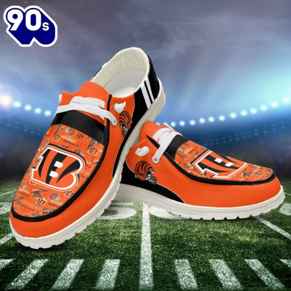 NFL Cincinnati Bengals  Canvas Loafer Shoes