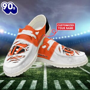 NFL Cincinnati Bengals Canvas Loafer Shoes Custom