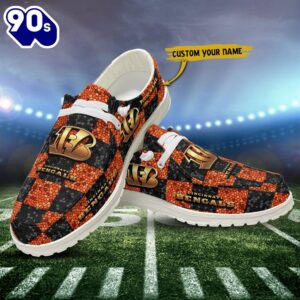 NFL Cincinnati Bengals Canvas Loafer Shoes Custom Name