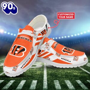 NFL Cincinnati Bengals Canvas Loafer Shoes Custom Name New Arrivals