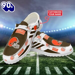 NFL Cleveland Browns Canvas Loafer Shoes Custom Name New Arrivals