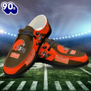 NFL Cleveland Browns Canvas Loafer Shoes Custom Your Name