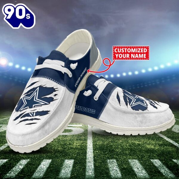 NFL Dallas Cowboys Canvas Loafer Shoes Custom