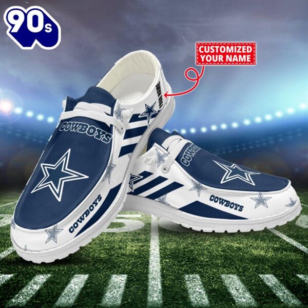 NFL Dallas Cowboys Canvas Loafer Shoes Custom Name New Arrivals