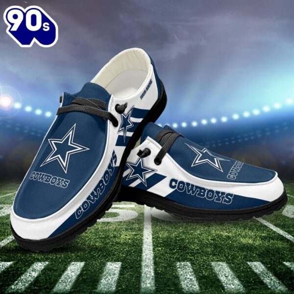 NFL Dallas Cowboys Canvas Loafer Shoes Custom Your Name