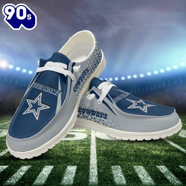 NFL Dallas Cowboys Sport Canvas Loafer Shoes Personalized Your Name