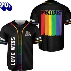 Personalized Lgbt Pride Baseball Jersey, Lgbt Flag Rainbow Baseball Jersey Lgbt
