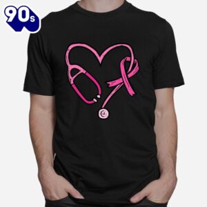 Pink Stethoscope Nurse Medical Breast Cancer Awareness Shirt 1