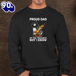Proud Dad Of The Toughest Boy I Know Autism Awareness Shirt 2