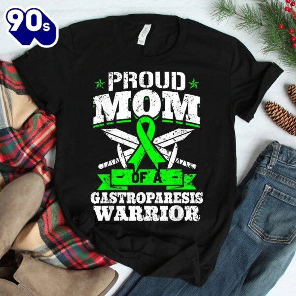 Proud Mom Of A Gastroparesis Warrior Awareness Ribbon Mother Shirt