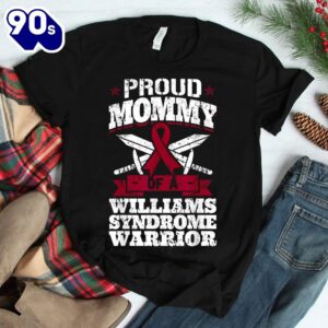 Proud Mommy Of A Williams Syndrome Warrior Awareness Ribbon Shirt 2