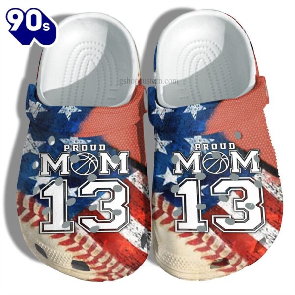 Pround Mom Basketball Player Shoes Wife Birthday Mom Supporter Son Player Women Clogs