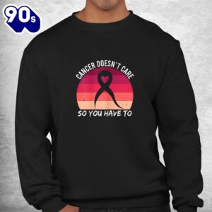 Retro Breast Cancer Awareness Gift Cancer Doesnt Care Shirt 2