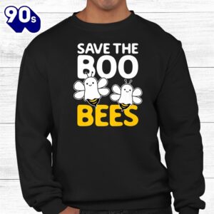 Save The Boo Bees Breast Cancer Awareness Halloween Ghost Shirt 2