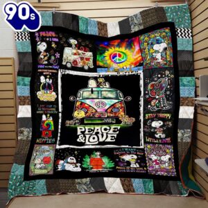Snoopy Peace And Love Hippie,…