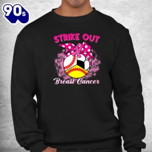 Strike Out Breast Cancer Awareness Softball Baseball Soccer Shirt 2